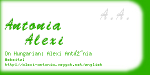 antonia alexi business card